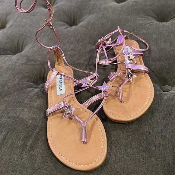 Steve Madden star gladiator tie up sandals size 8.5 NWOT - Picture 2 of 2